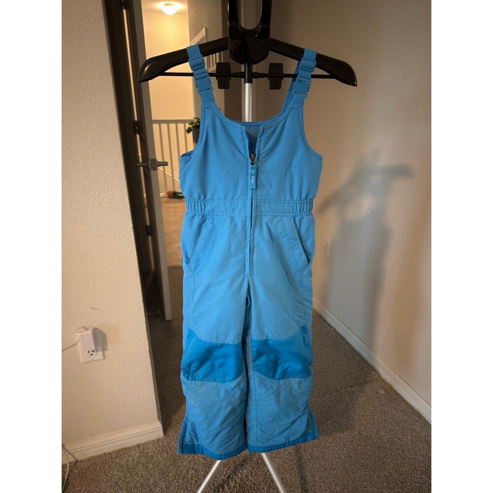 L.L. Bean Youth Winter Snow Bib Overalls in Blue Size 6X/7